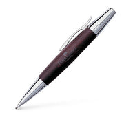 FABER-CASTELL e-motion Mechanical Pencil, Wood & Polished Chrome - Dark Brown